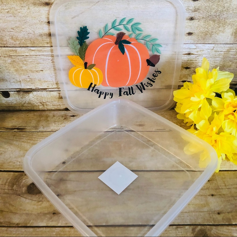 “Happy Fall Wishes” Large Storage Container - Picture 2 of 4